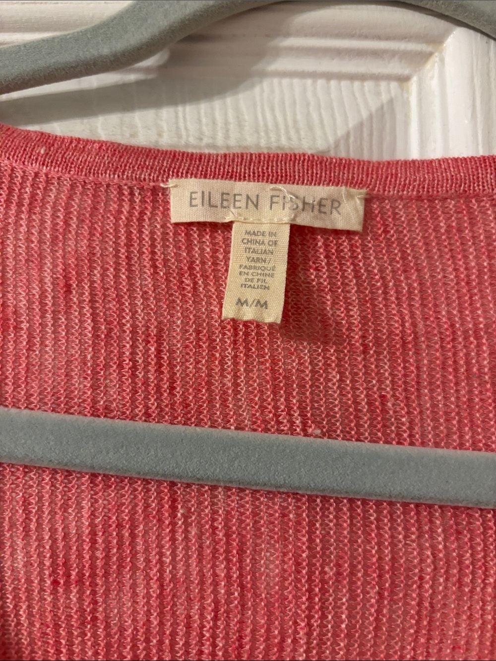Eileen Fisher Coral V-Neck Lightweight Knit Tunic - Picture 2 of 2